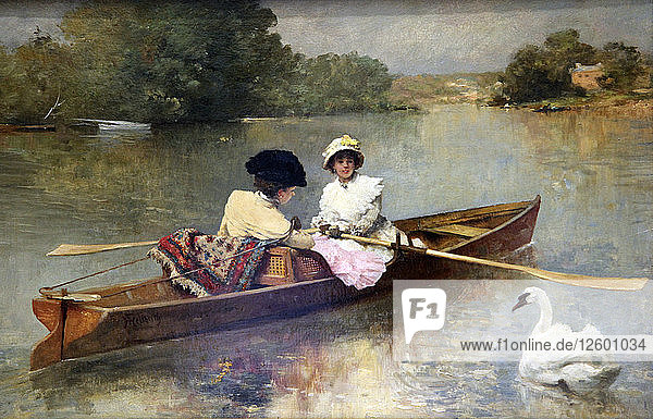 Boating on the Seine  1875-1876. Artist: Ferdinand Heilbuth