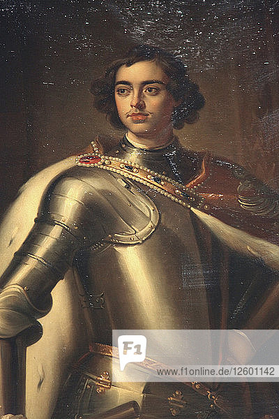 Portrait of Peter the Great  mid 19th century. Artist: Enrico Belli