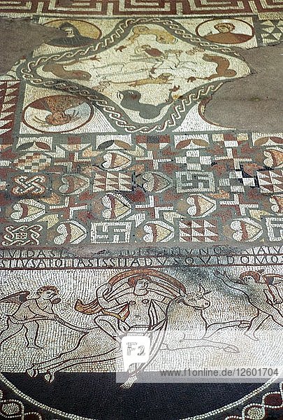 Bodenmosaik der römischen Villa Lullingstone  2. Jahrhundert. Künstler: Unbekannt