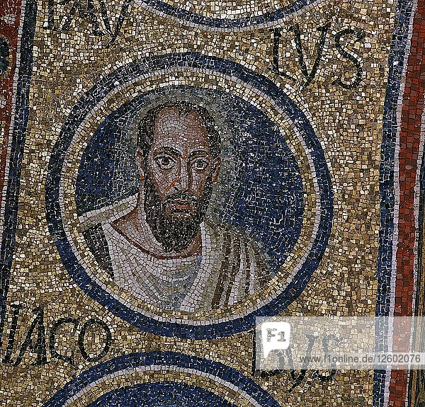 Mosaic detail showing St Paul  5th century. Artist: Unknown