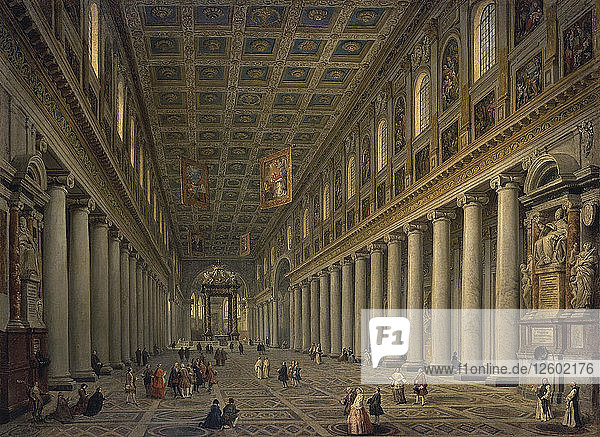 Interior of the Santa Maria Maggiore in Rome  1750s.