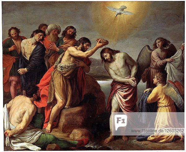 Die Taufe Christi  Ende 16. oder 17. Jahrhundert. Künstler: Alessandro Turchi