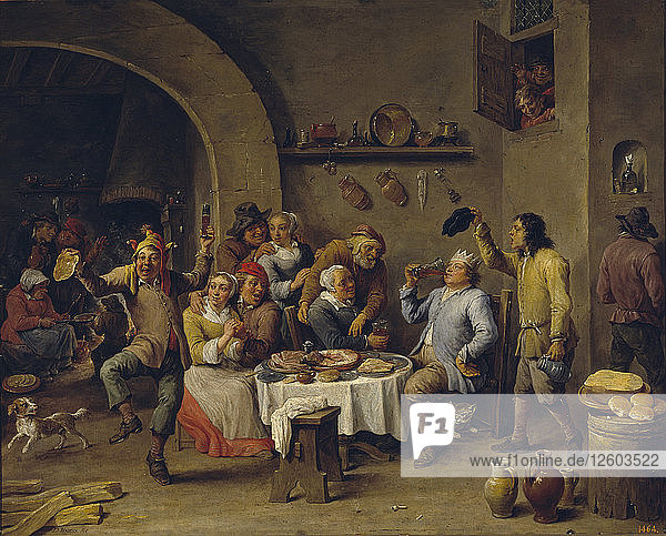 Zwölfte-Nacht-Fest  1650-1660. Künstler: Teniers  David  der Jüngere (1610-1690)