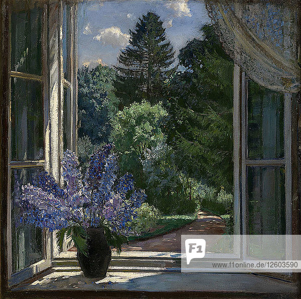 Blick aus einem Fenster  1939. Künstler: Schukowski  Stanislaw Julianowitsch (1873-1944)