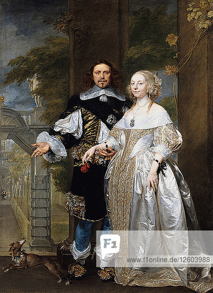 Porträt eines Ehepaars im Park  1662. Künstler: Coques  Gonzales (1614/18-1684)