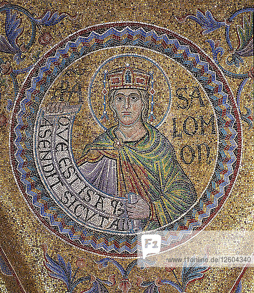 King Solomon (Detail of Interior Mosaics in the St. Marks Basilica)  13th century. Artist: Byzantine Master