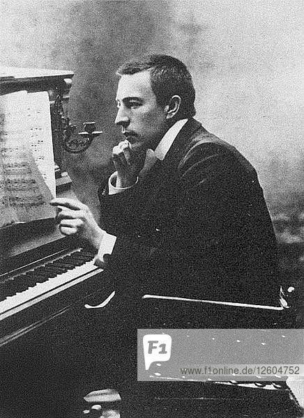 Komponist Sergej Rachmaninow (1873-1943)  1900er Jahre.