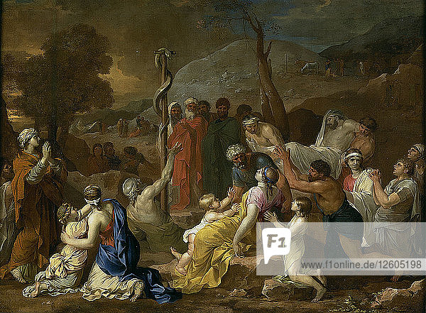 Moses und die eherne Schlange  1653-1654. Künstler: Bourdon  Sébastien (1616-1671)