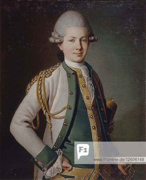 Porträt des Grafen Nikolaj Semjonowitsch Mordwinow (1754-1845)  1771. Künstler: Christineck  Carl Ludwig Johann (1732/3-1792/4)