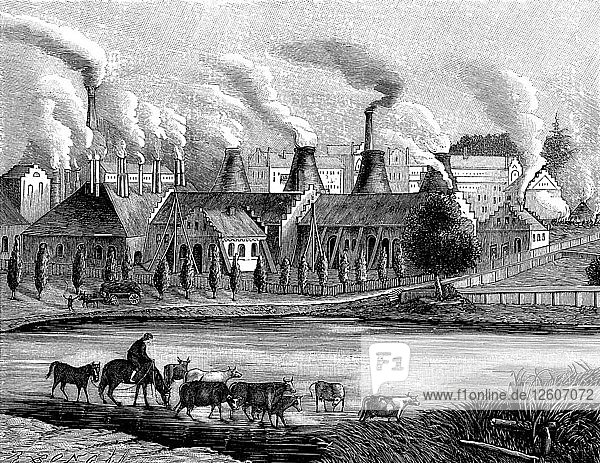 View from the Huta Laury in 1840. Artist: Anonymous
