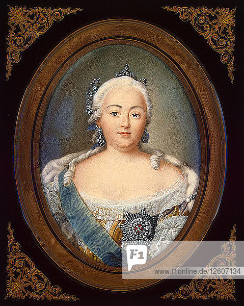 Porträt der Kaiserin Elisabeth Petrowna (1709-1762). Künstler: Benner  Jean-Henri (1776-1836)