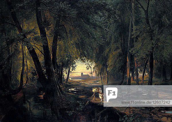 Waldweg bei Spandau  1835. Künstler: Blechen  Carl (1798-1840)