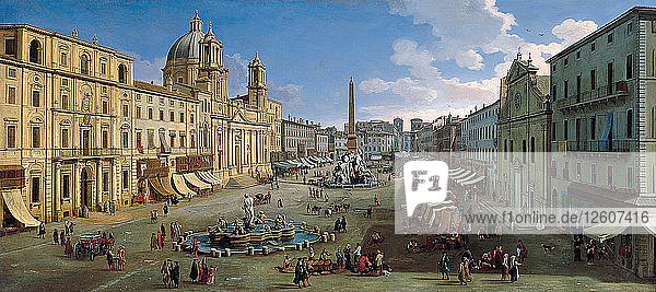 Die Piazza Navona in Rom  1699. Künstler: Wittel (Vanvitelli)  Caspar Adriaensz. van (1656-1736)