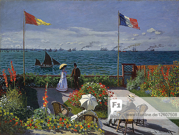 Terrasse à Sainte-Adresse  1866-1867. Künstler: Monet  Claude (1840-1926)