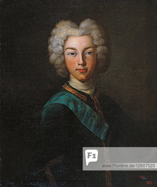 Porträt des Zaren Peter II. von Russland (1715-1730)  Ende 1720er Jahre. Künstler: Luedden  Johann Paul (?-1739)