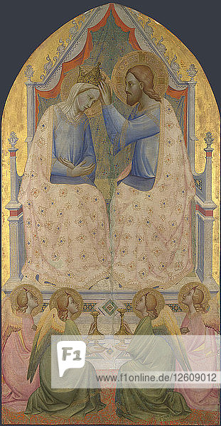 Die Krönung der Jungfrau Maria  1380er Jahre. Künstler: Gaddi  Agnolo (1350-1396)