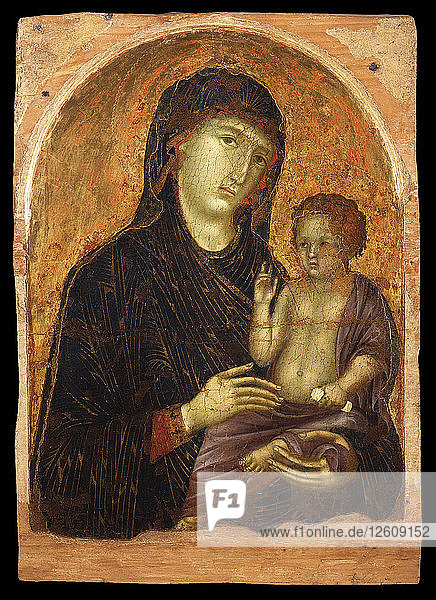 Madonna mit Kind  zweite Hälfte des 13. Jahrhunderts. Künstler: Duccio di Buoninsegna (1260-1318)