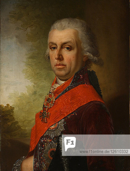 Porträt von Dmitri Prokofievich Troshchinsky (1754-1829)  1800er Jahre. Künstler: Anonym