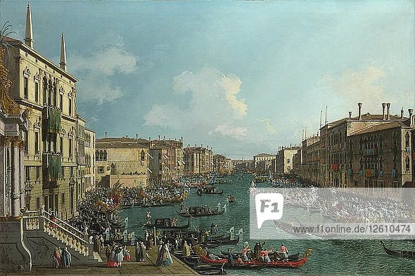 Eine Regatta auf dem Canal Grande  um 1740. Künstler: Canaletto (1697-1768)