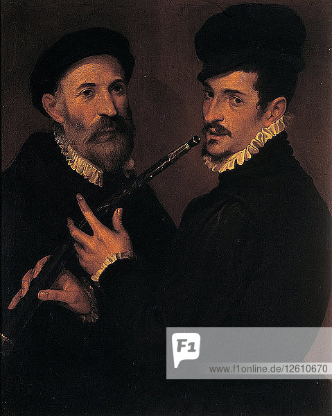 Doppelporträt von Musikern  1579. Künstler: Passerotti  Bartolomeo (1529-1592)
