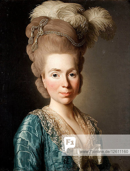 Porträt der Fürstin Natalja Petrowna Galitzine (1741-1837)  1777. Künstler: Roslin  Alexander (1718-1793)