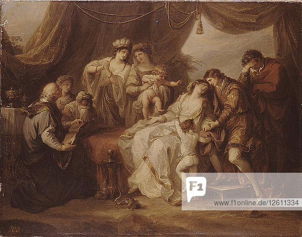 Die vergiftete Eleonore  1782. Künstler: Kauffmann  Angelika (1741-1807)