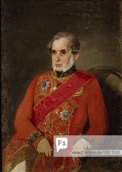 Porträt von Graf Alexander Wassiljewitsch Kochubey (1768-1834)  1860er Jahre. Künstler: Makarow  Iwan Kosmich (1822-1897)