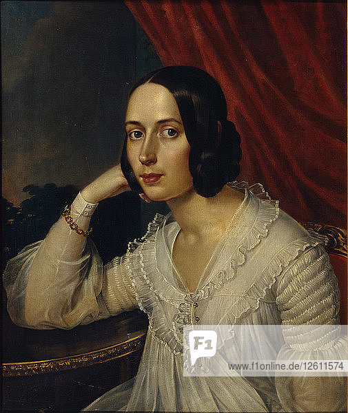 Porträt von Natalia Alekseevna Tuchkova-Ogareva (1829-1913)  1842. Künstler: Reichel  Karl (1788-1857)