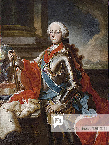 Porträt von Maximilian III. Joseph (1727-1777)  Kurfürst von Bayern  Mitte des 18. Jahrhunderts. Künstler: Desmarées  Georg (1697-1776)