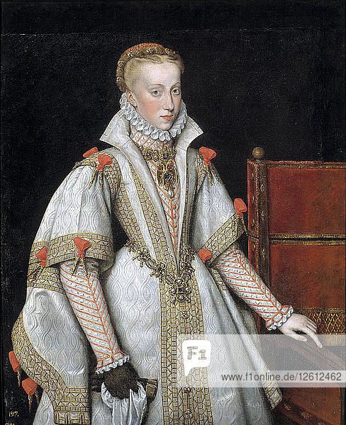 Porträt von Anna von Österreich (1549?1580)  Königingemahlin von Spanien  1616. Künstler: González y Serrano  Bartolomé (1564-1627)