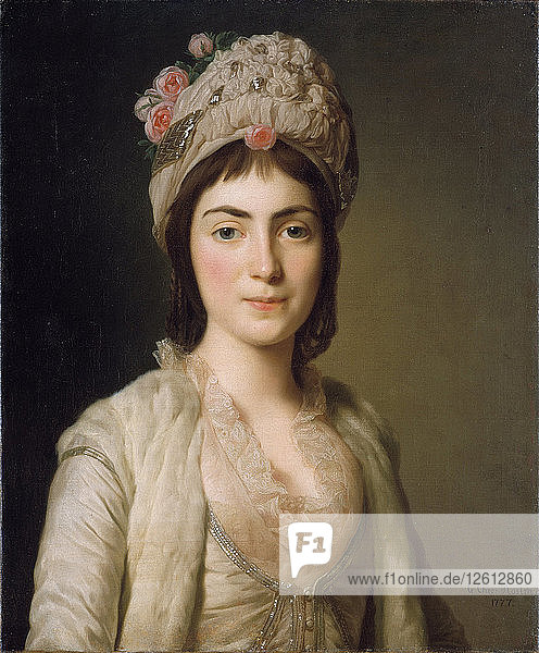 Porträt von Zoie Ghica  der Prinzessin von Moldawien  1777. Künstler: Roslin  Alexander (1718-1793)