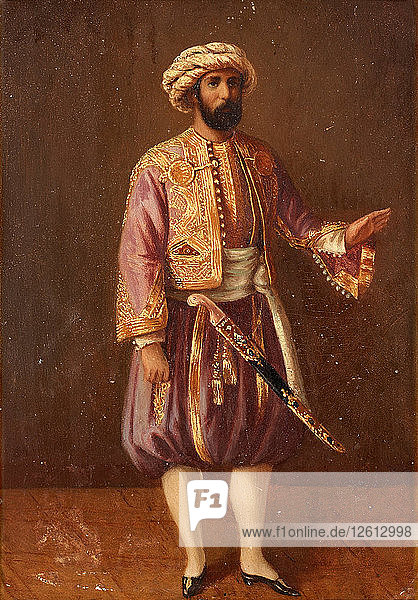Porträt des schwedischen Königs Karl XV. in türkischer Kleidung  Mitte des 19. Künstler: Anonym