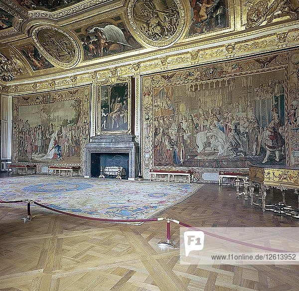 Salon de Mars im Schloss von Versailles  17. Jahrhundert. Künstler: Unbekannt