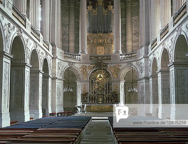 Innenraum der Kapelle von Versailles  17. Jahrhundert. Künstler: Unbekannt