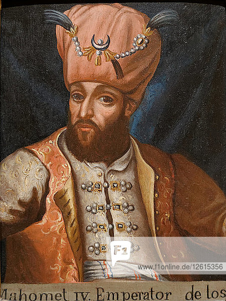 Mehmed IV (1642-1693)  Sultan des Osmanischen Reiches  17. Jahrhundert. Künstler: Anonym