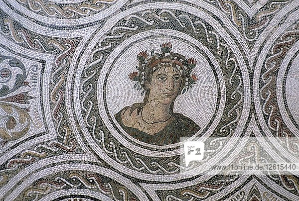 Detail of Roman floor mosaic of Spring  2nd century. Artist: Unknown