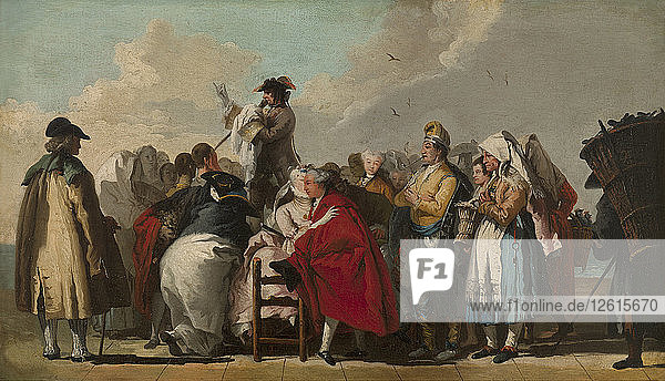 Der venezianische Scharlatan  ca. 1764-1765. Künstler: Tiepolo  Giandomenico (1727-1804)