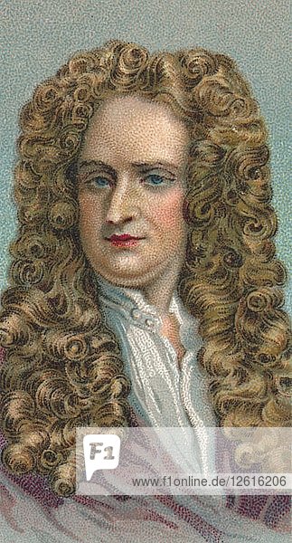 Sir Isaac Newton (1643-1727)  englischer Mathematiker  Astronom und Physiker  1924. Künstler: Unbekannt