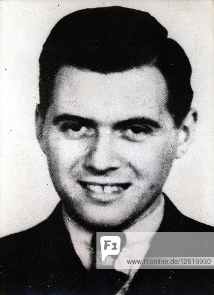 Josef Mengele  German SS officer  physician and war criminal  20th century. Artist: Unknown