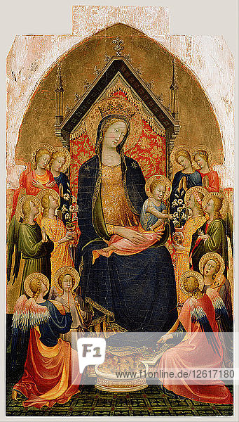 Madonna mit Kind und musikalischen Engeln  um 1410. Künstler: Starnina  Gherardo (ca. 1364-1413)