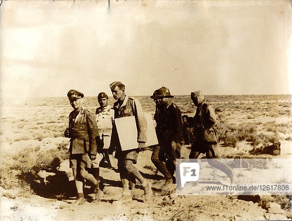 German General Erwin Rommel and officers in the Libyan desert  World War II  c1941-c1943. Artist: Unknown