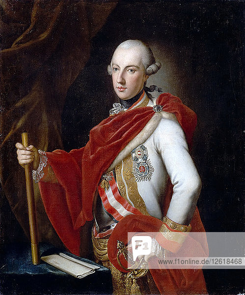 Porträt von Kaiser Joseph II. (1741-1790). Künstler: Maron  Anton von (1733-1808)