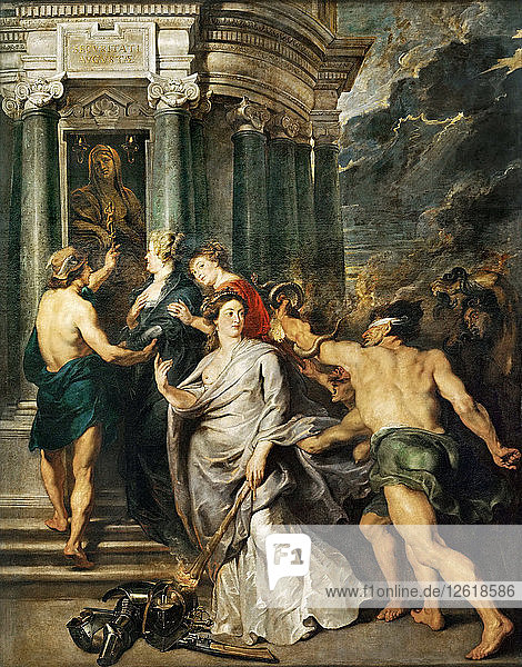 Der Friedensschluss in Angers (Der Marie de Medici-Zyklus). Künstler: Rubens  Pieter Paul (1577-1640)