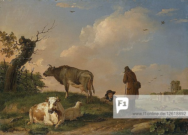 Landscape with Cattle  1670-1690. Artist: Johannes van der Bent