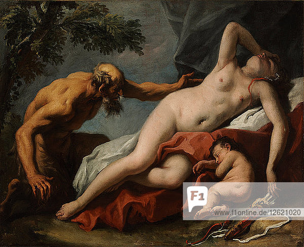 Venus und Satyr. Künstler: Ricci  Sebastiano (1659-1734)