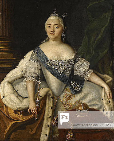 Porträt der Kaiserin Elisabeth (1709-1762). Künstler: Caravaque  Louis (1684-1754)