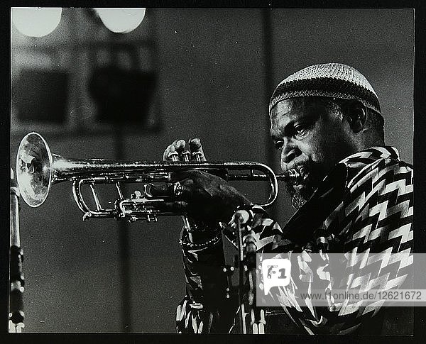 American trumpeter Ted Curson playing at the Bracknell Jazz Festival  Berkshire  1983. Artist: Denis Williams