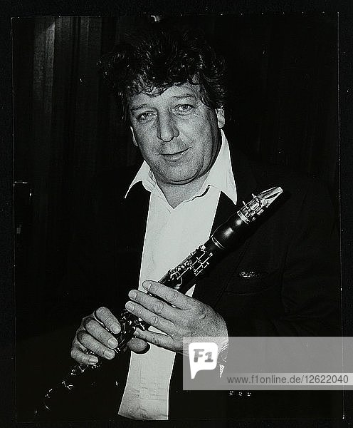 Der Klarinettist John Denman im Bass Clef  London  1985. Künstler: Denis Williams