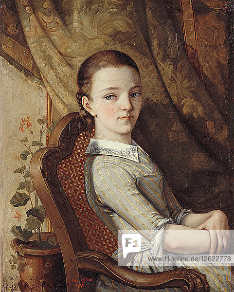 Porträt von Juliette Courbet. Künstler: Courbet  Gustave (1819-1877)