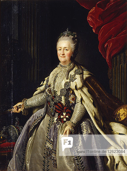 Porträt der Kaiserin Katharina II. (1729-1796). Künstler: Anonym